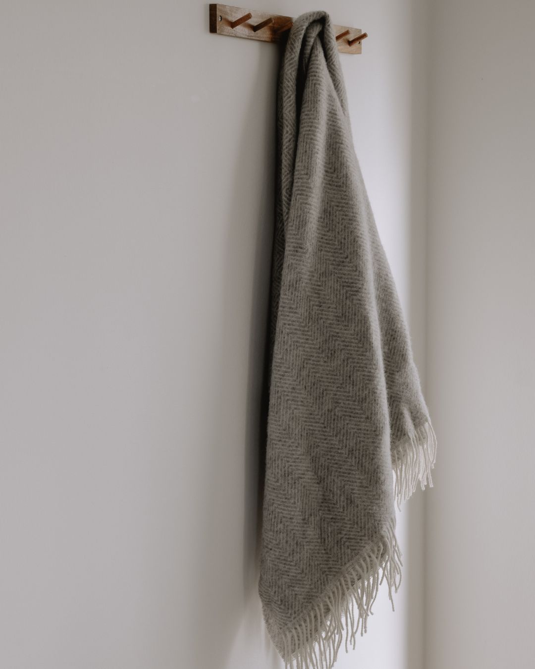 Wollen plaid 140x200 cm - Lichtgrijs