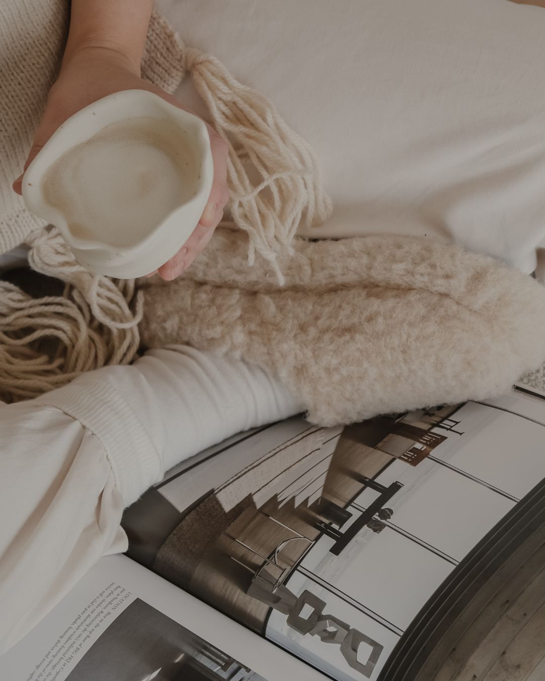 Sloffen van merinowol – Beige