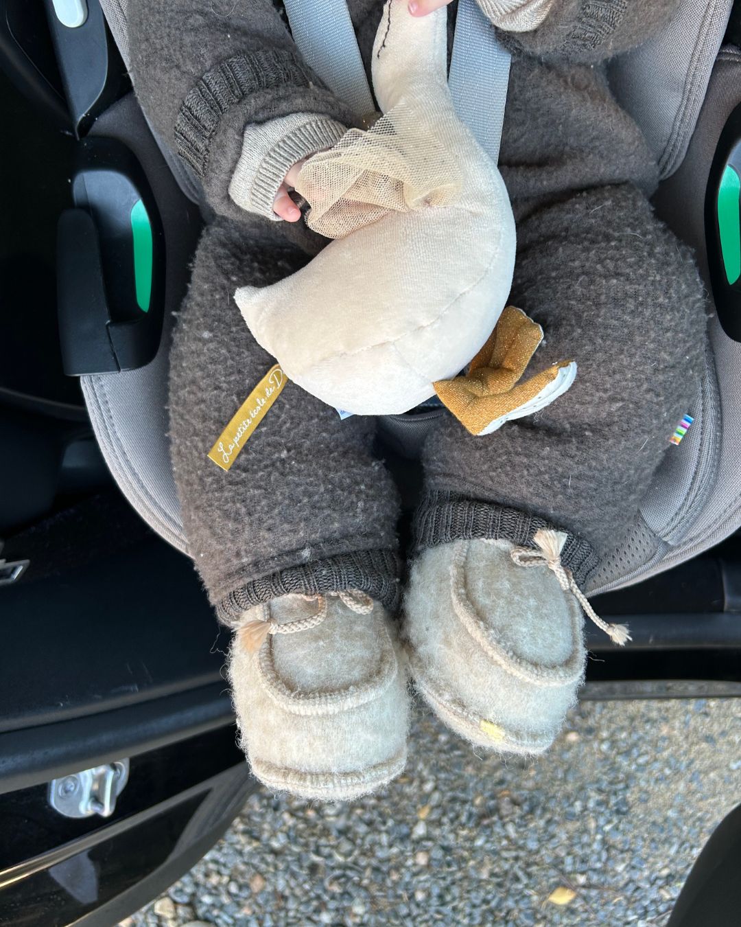 Babyslofjes van wol - Beige (3-6 maanden)