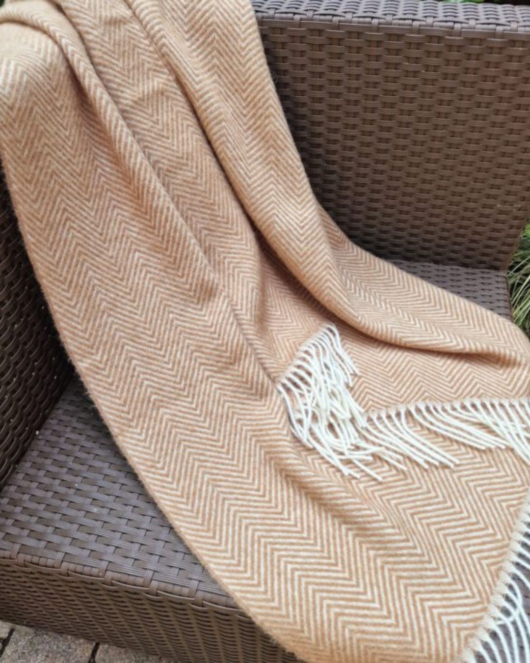 Wollen plaid 140x200 cm - Beige