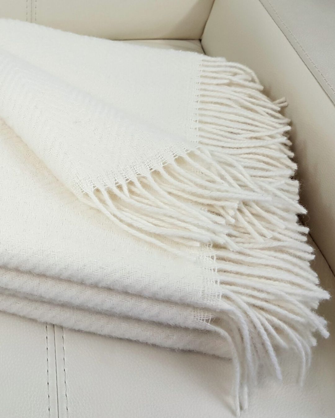 Wollen plaid 140x200 cm - Créme