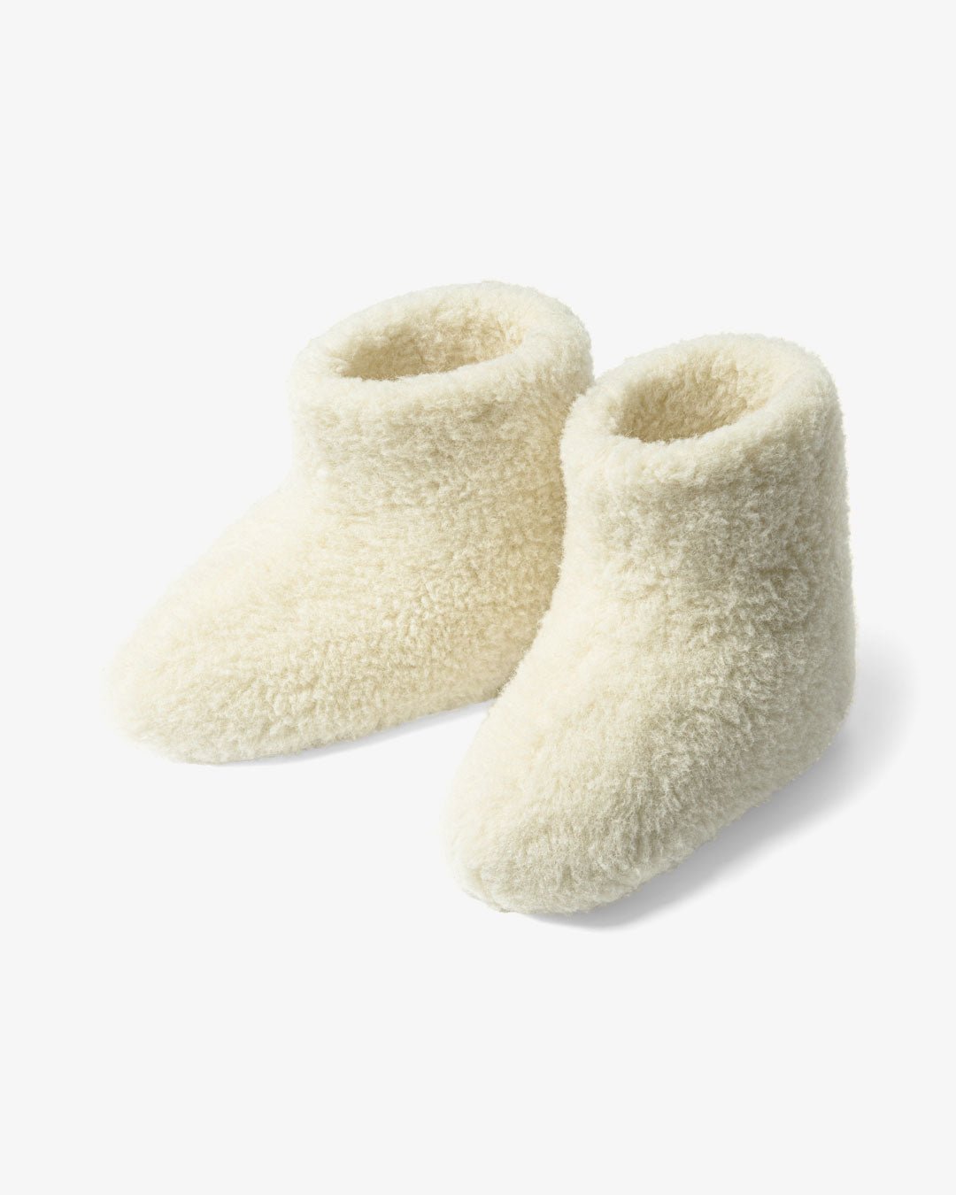 Uldhjemmesko – hvid (Høj model) - The Cozy Sheep