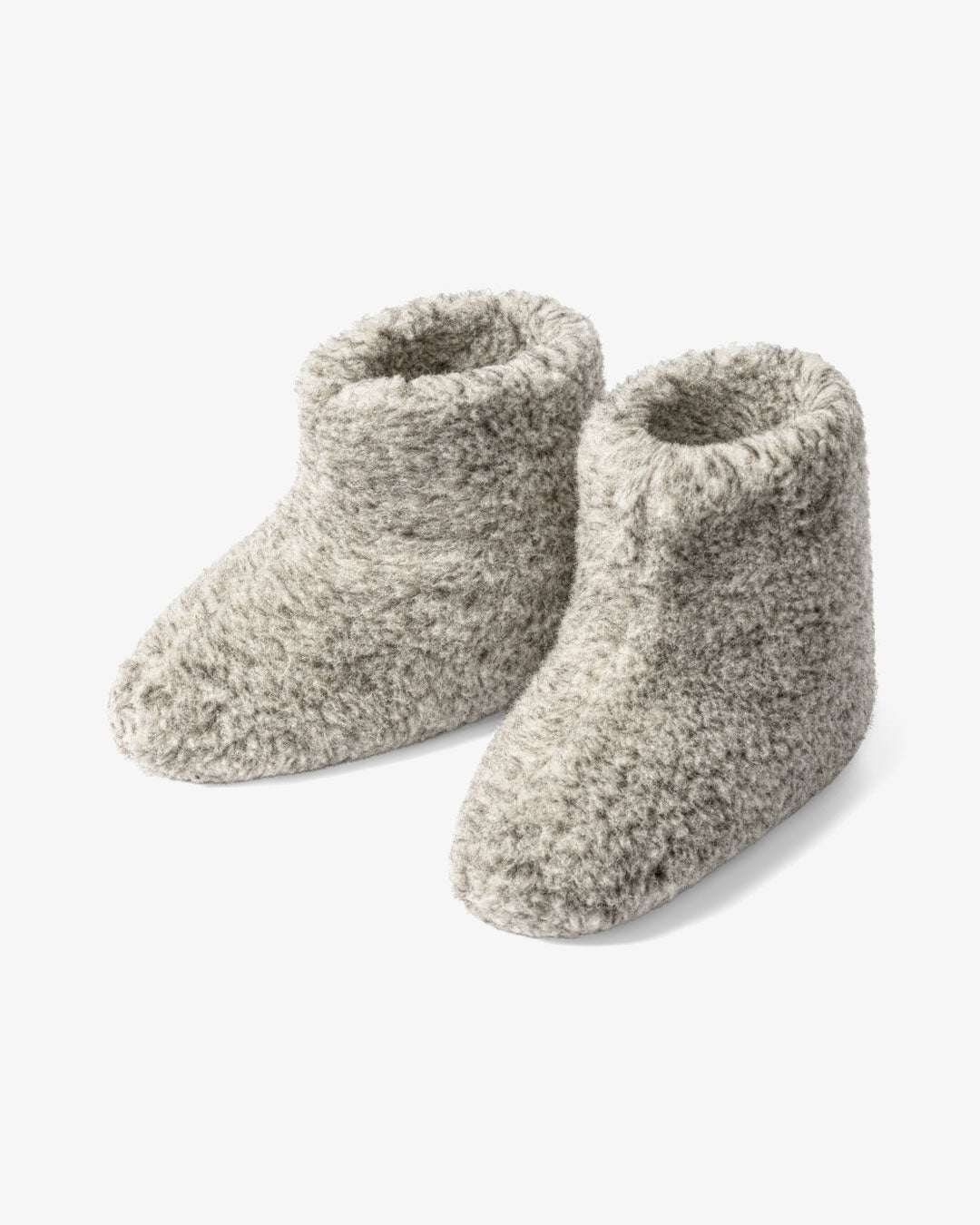 Uldhjemmesko til børn – Lysegrå (Høj model) - The Cozy Sheep