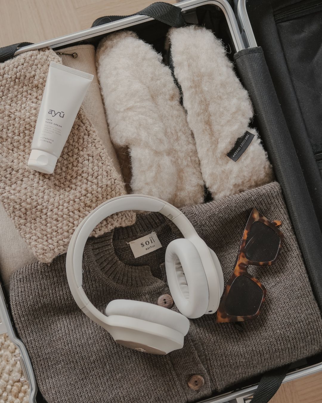 Sloffen van merinowol – Beige