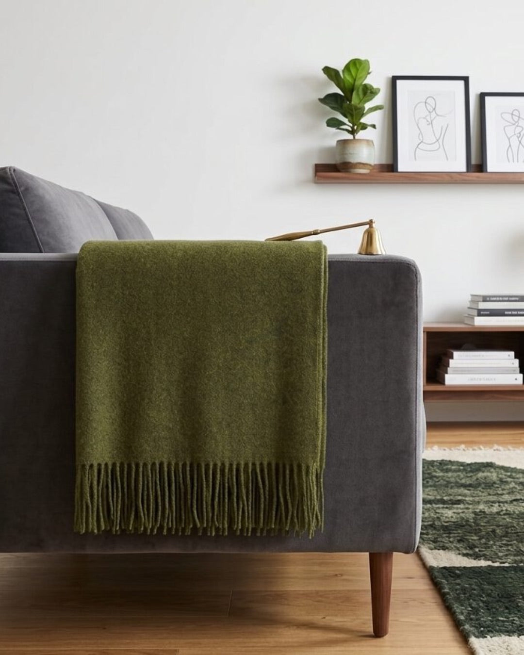 Wollen plaid 140 x 200 cm - Groen