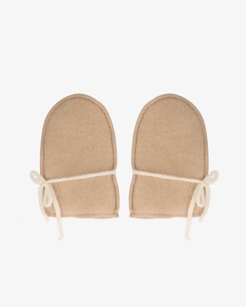Babyvanter i uld - Beige (0-3 måneder) - The Cozy Sheep